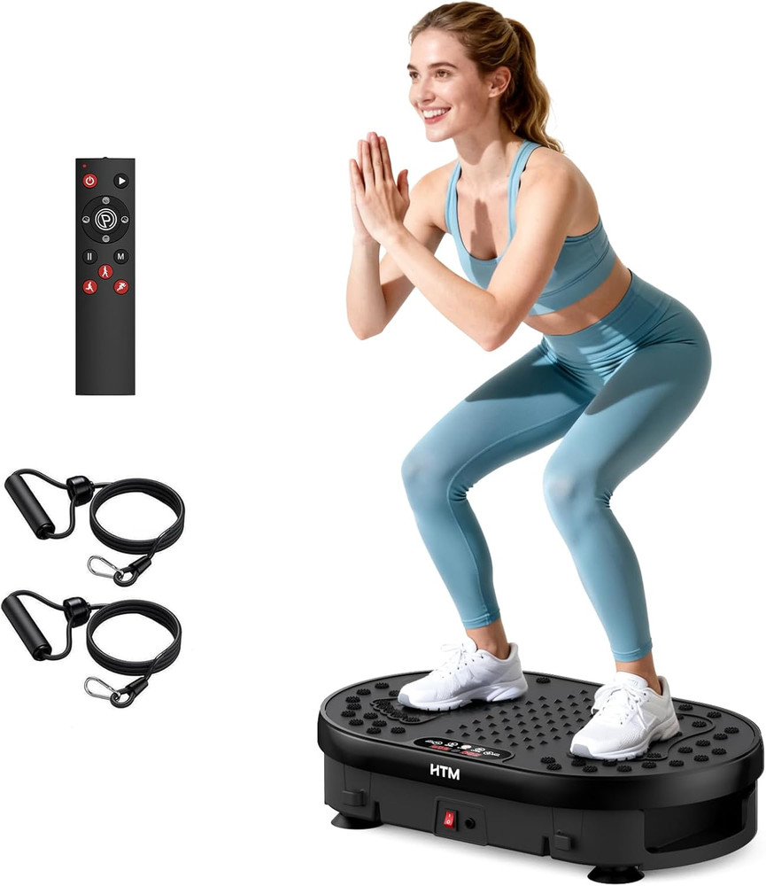 Vibration Plate Exercise Machine with 120 Speed Levels, 9 Program Modes and Remo