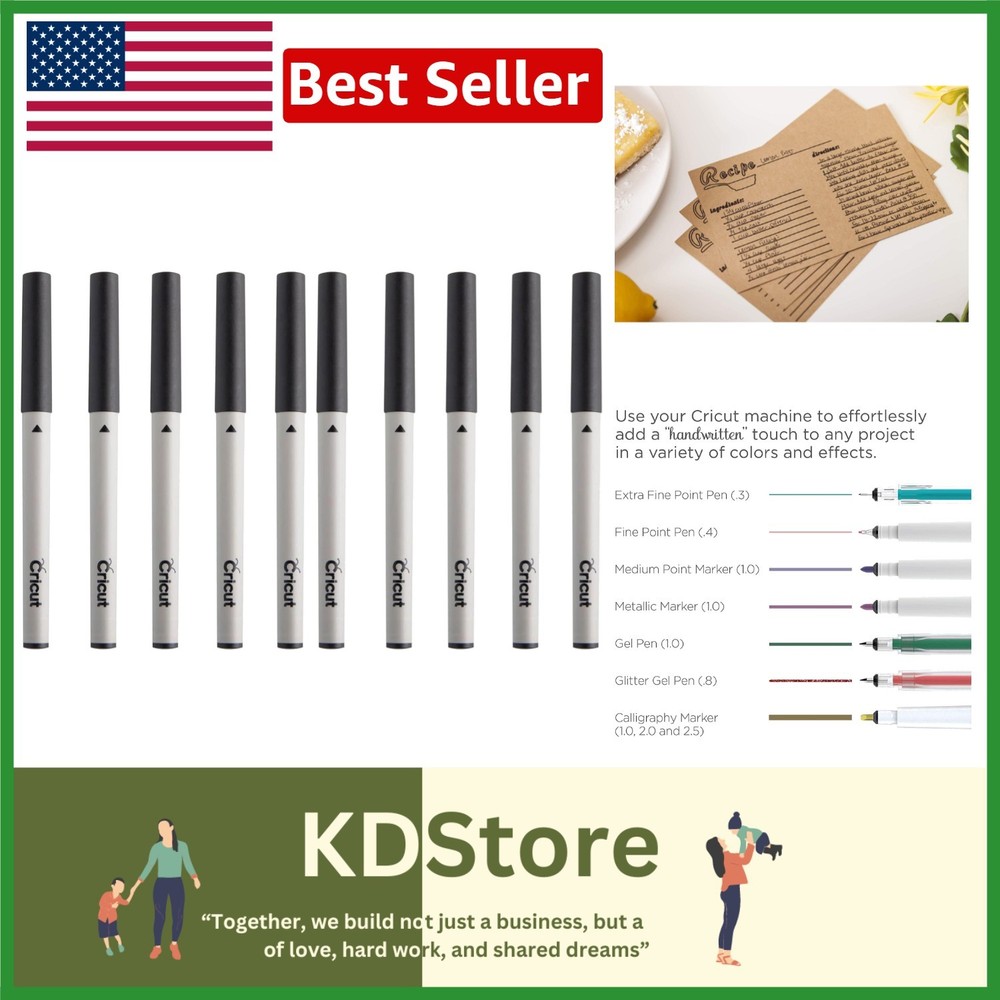 Multicolor 5-Count Pen Set with Black Ink for Creative Expressing