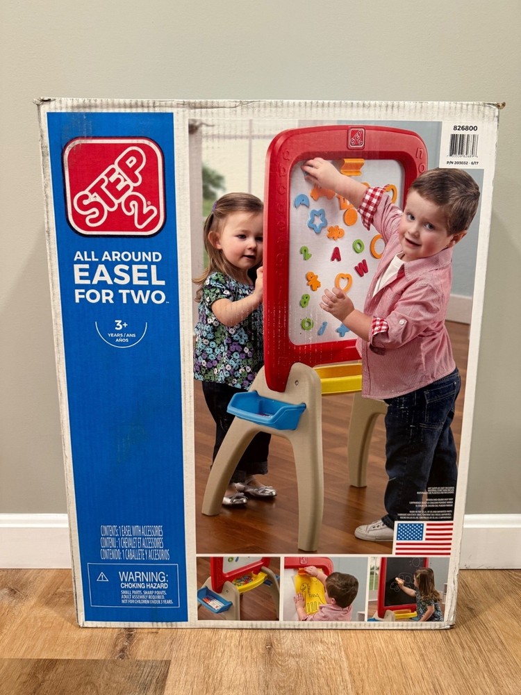 Step2 All Around Easel For Two With Red Frame 3+ NEW