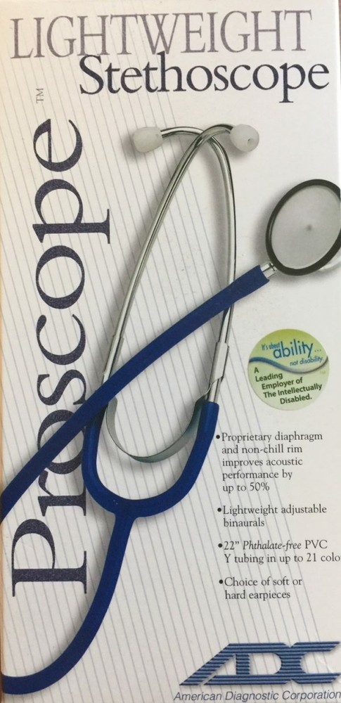 ADC Proscope 670 Dual-Head LightWeight Stethoscope COLOR Light Blue