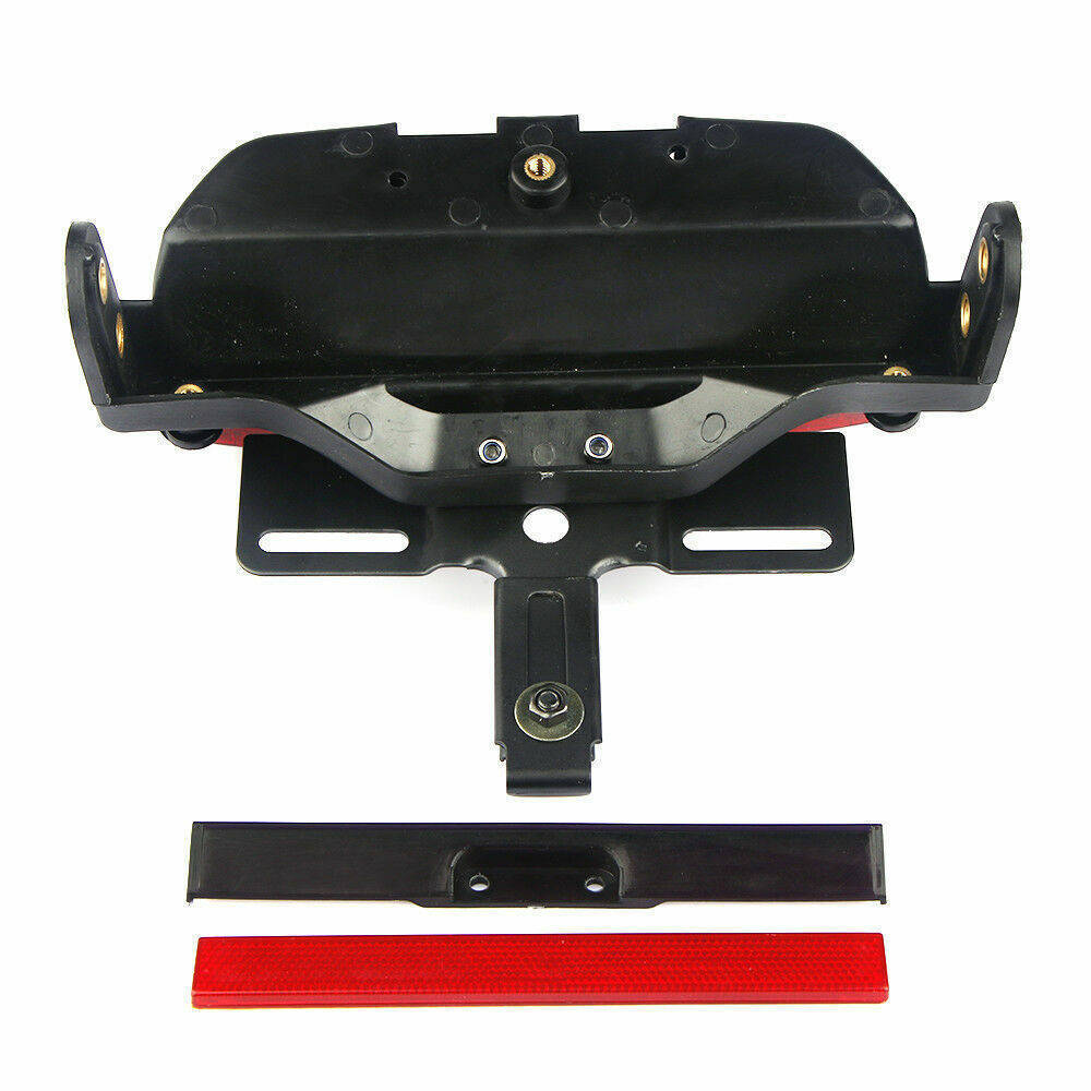 Red Tri-Bar Fender LED Tail Light + Bracket For Harley Softail FXST FXSTB FXSTC