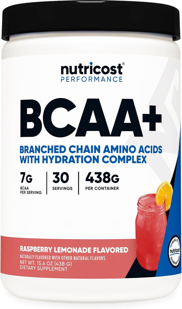 BCAA + Hydration Powder (Raspberry Lemonade) 30 Servings - Branched Chain Amino