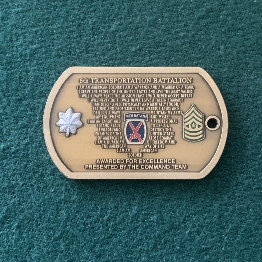 US Army 6th TRANSPORTATION BATTALION Challenge Coin