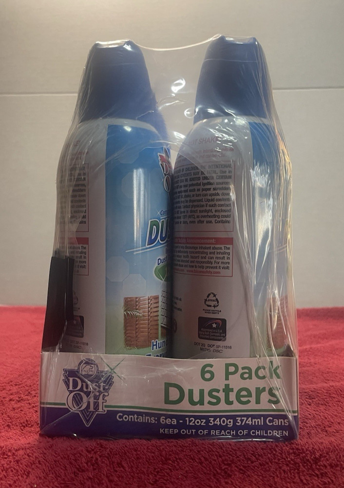 Dust Off Compressed Gas Duster 6-Pack NEW 12 oz/Each Can