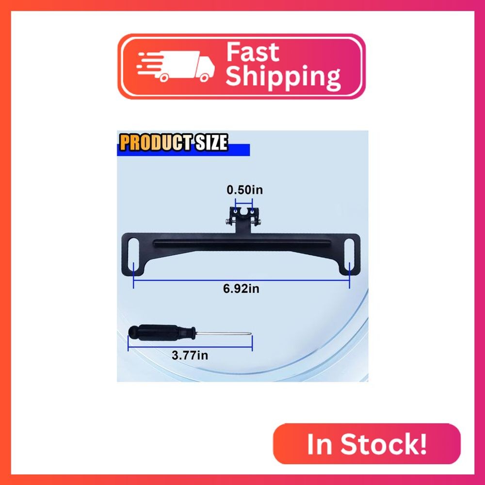 Reverse Rear Camera License Plate Bracket, Installation Holder for Backup View C