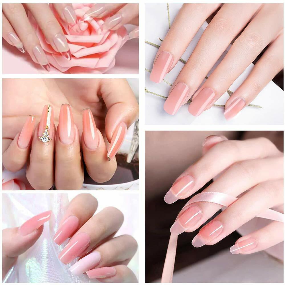 12Pcs Gel Poly Builder Set Quick Nail Extension Gel Base/Top Coat Slip Solution