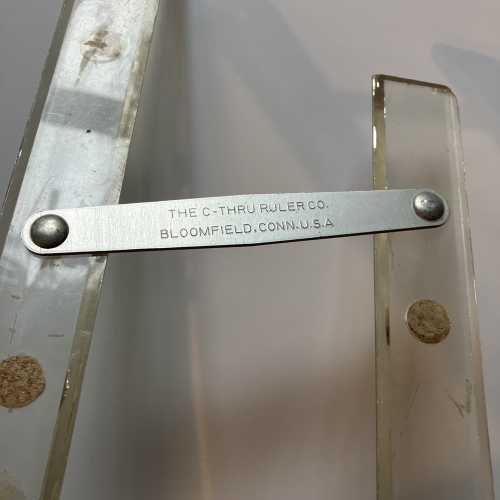 Vintage The C-Thru Ruler Co. TS-657 Drafting Tool Engineer Architect 15"