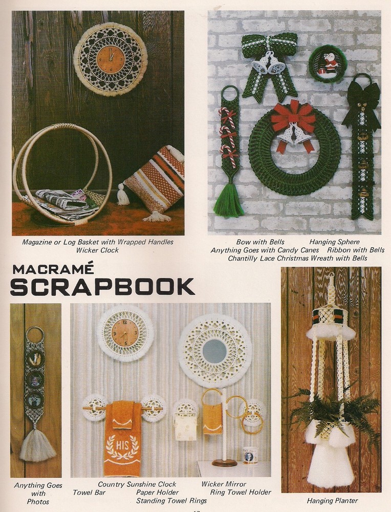 Hanging Table & Kitchen Accesories Patterns - Craft Book: Macrame Scrapbook