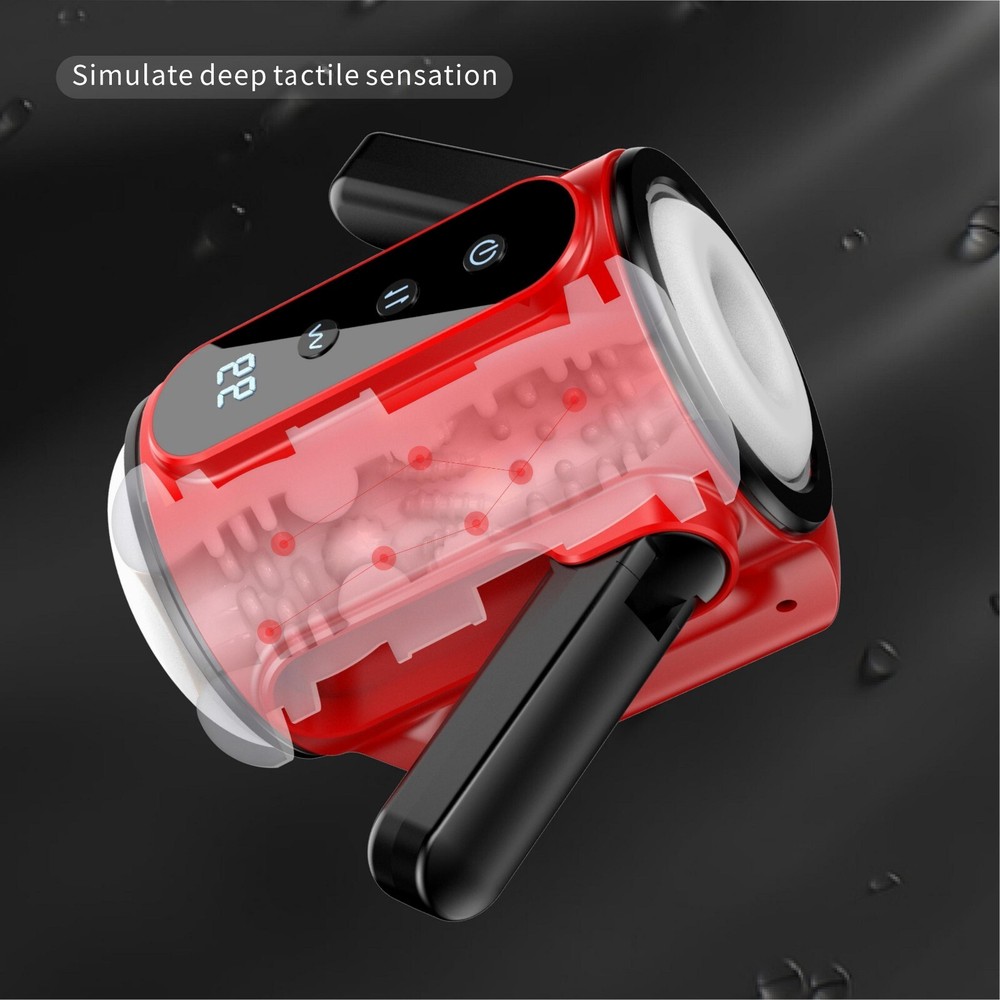 Automatic Handsfree Male Masturbaters Telescopic Thrusting Cup Stroker Lubricant