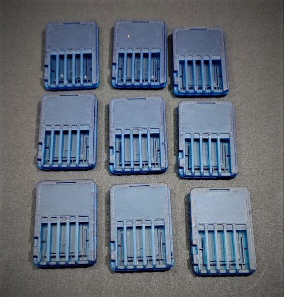 9 Pc. Blue Switch Replacement Case Fix Repair Broken Nintendo Game - Green PCB
