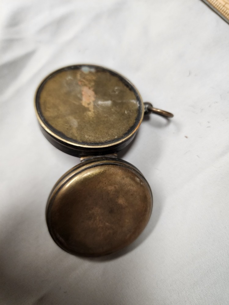 WWII Compass with Sighting Vane and Case