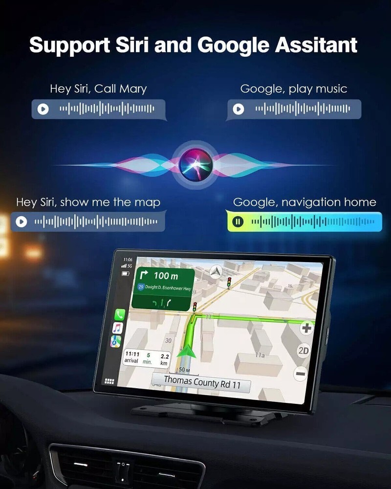 9" Touch Screen Car Stereo Wireless Apple Car Play Android Auto + Backup Camera
