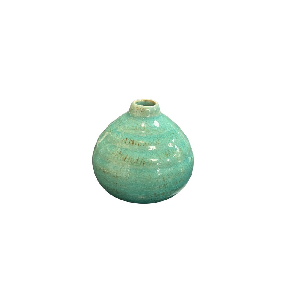 sullivans Bright Boho Vase Blue Planter