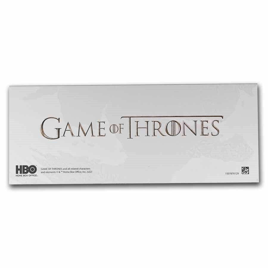 3 Gram $1 Samoa .999 Silver Game of Thrones Note with COA