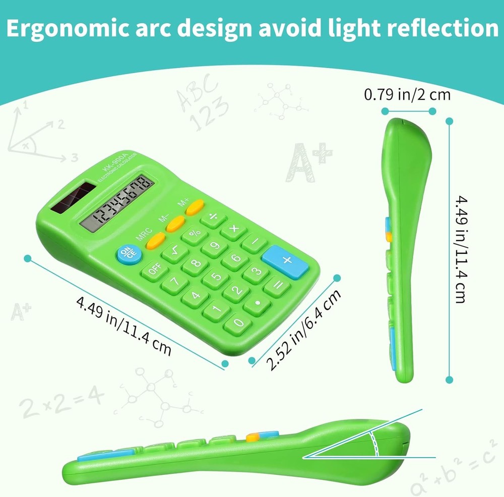 30 Pack Pocket Calculator Small Battery Powered Bulk Mini Size 4 Function Hand