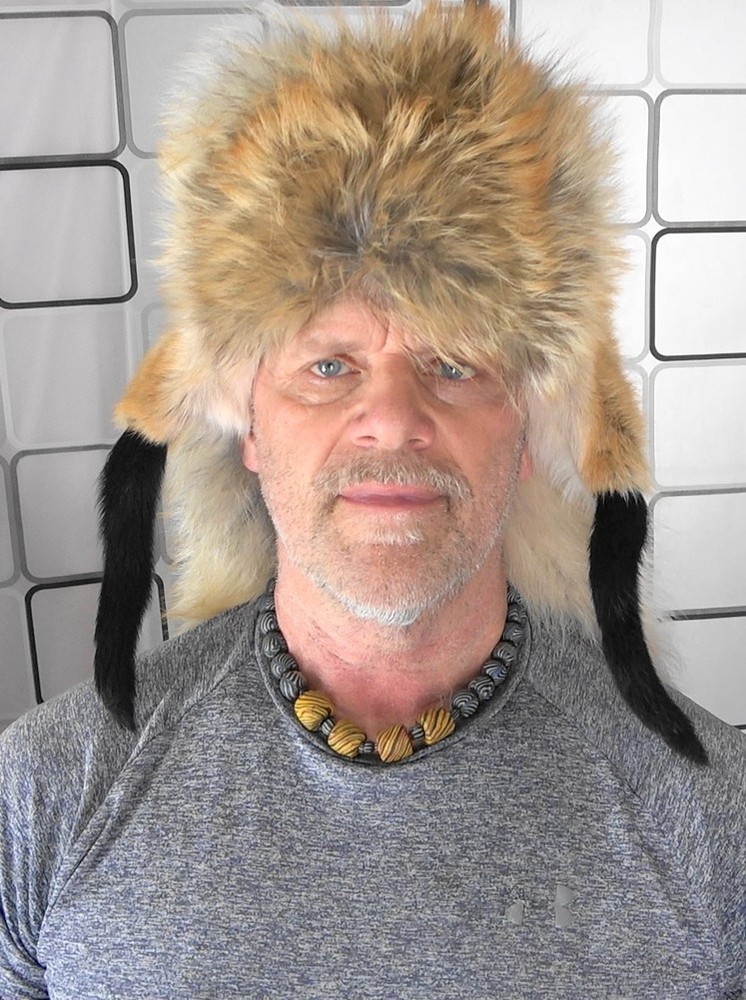 Red coyote fur hat