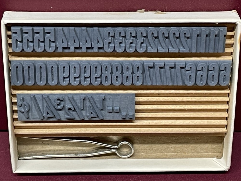 STA-TITE Ribbed Rubber Type Font RF43 Rubber Stamp Printing Type 3/8"