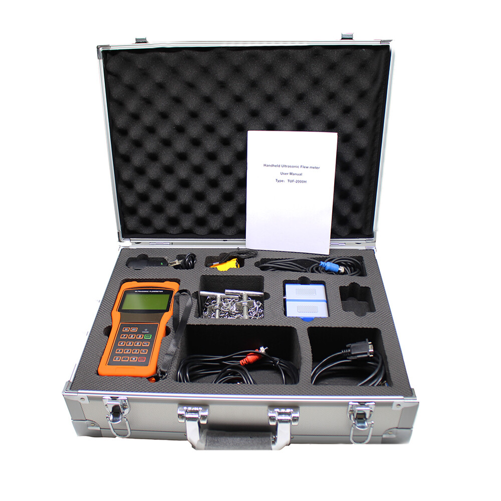 TUF-2000H Handheld Digital Ultrasonic Flowmeter Flow Meter + Standard Sensor