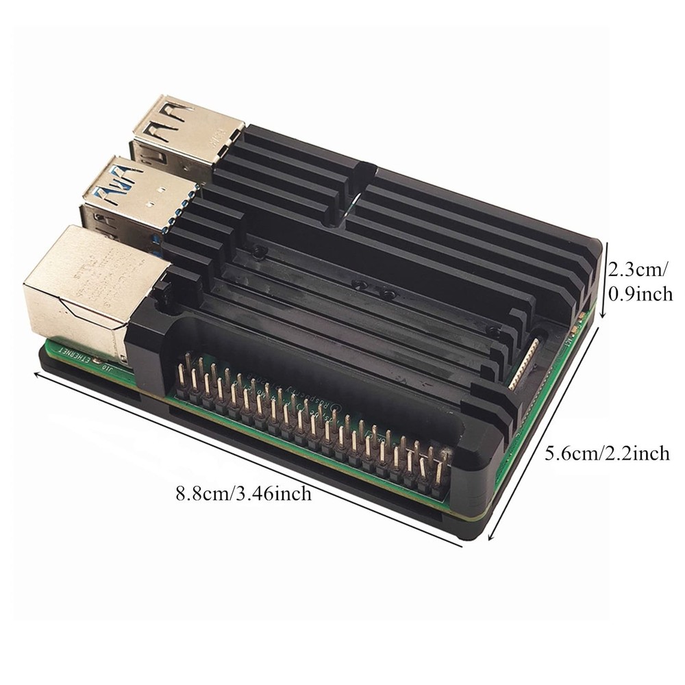 Raspberry Pi 4 Metal Case with Dual Fan, Raspberry Pi 4 Computer Model B Alum...