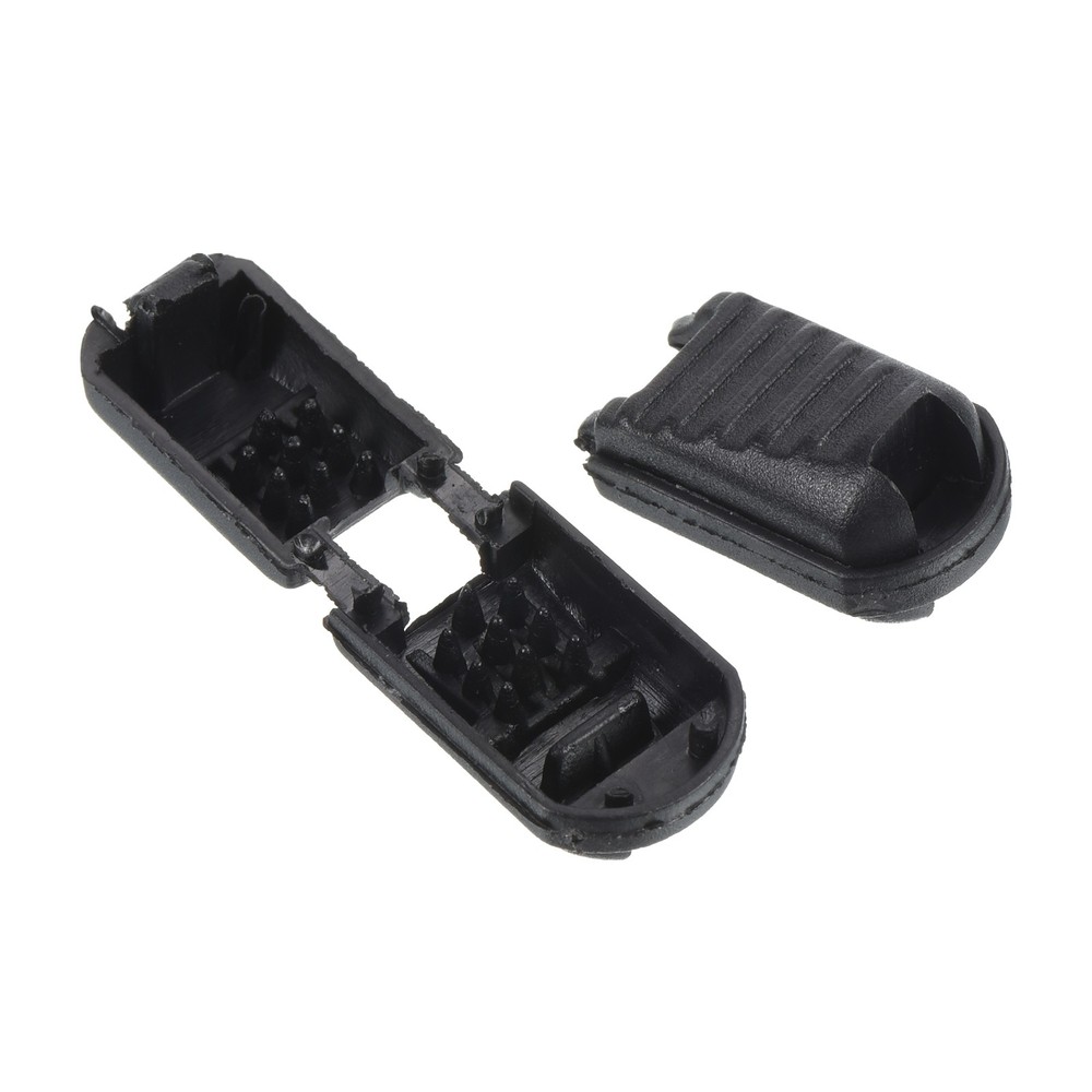 Zipper Pull Tabs, 25 Pack Cord Ends Extension Zip Fixer 21mm, Black