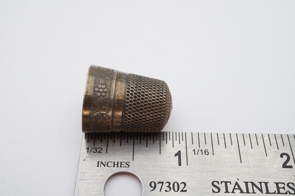 Vintage Sterling Silver Thimble Size 10