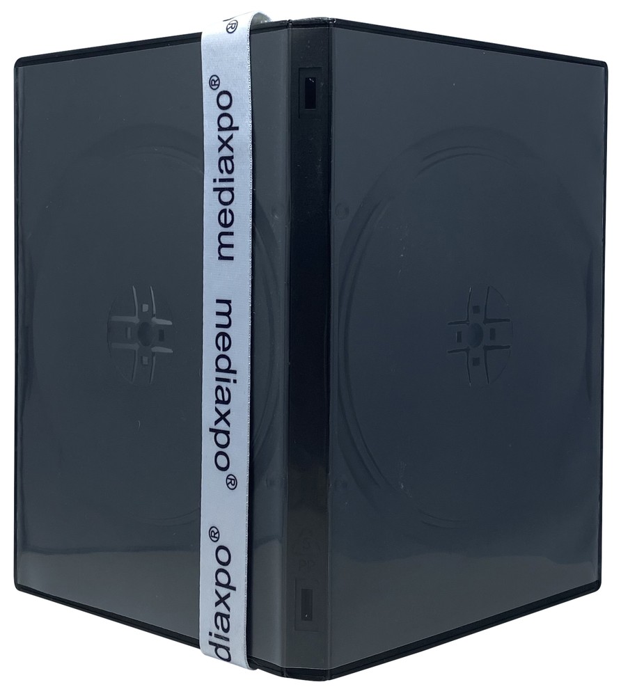 10 STANDARD Black Quad 4 Disc DVD Cases **1-3 DAYS