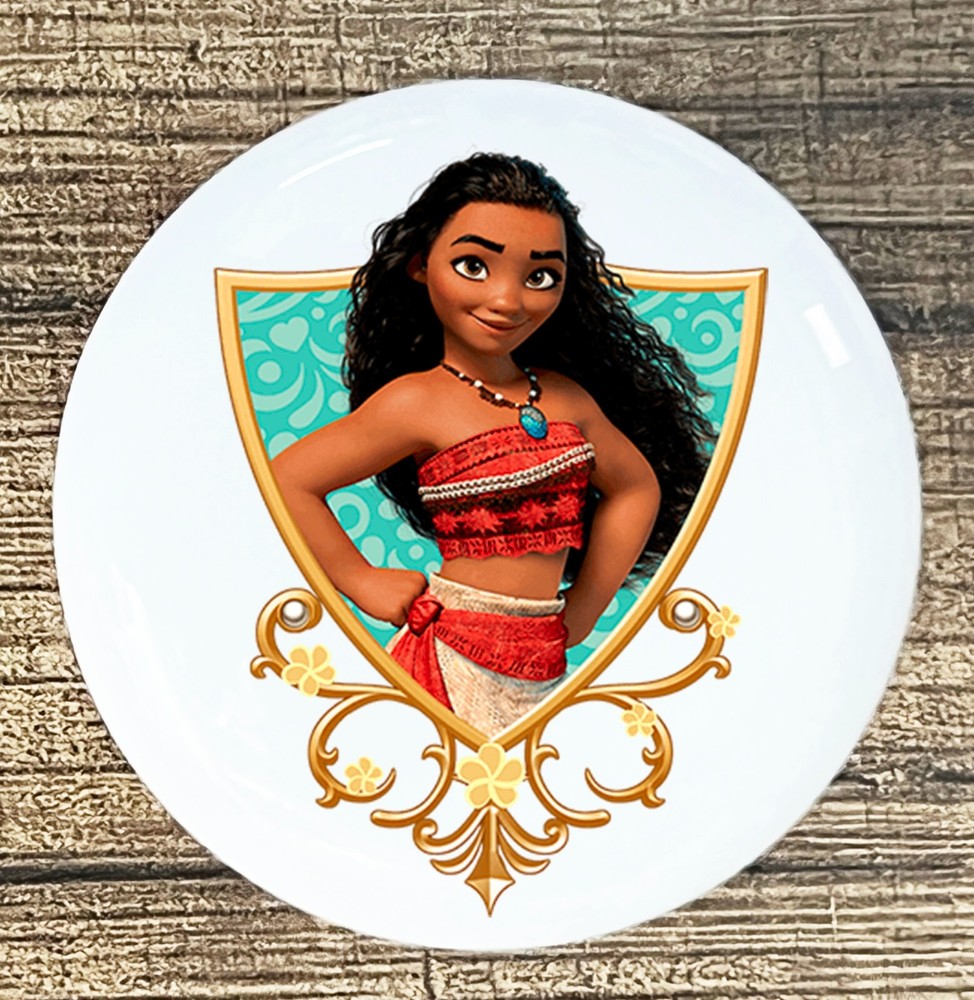 Moana Polynesian Disney Princess kitchen cabinet knobs white ceramic knob pull