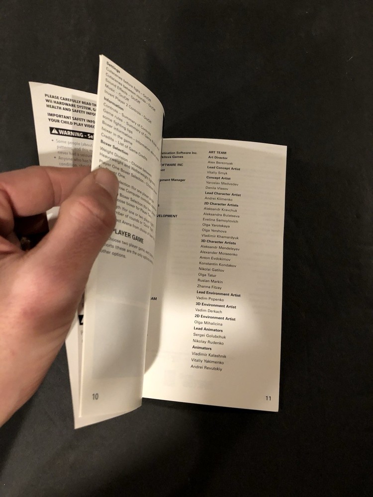 showtime championship boxing wii Manual Only