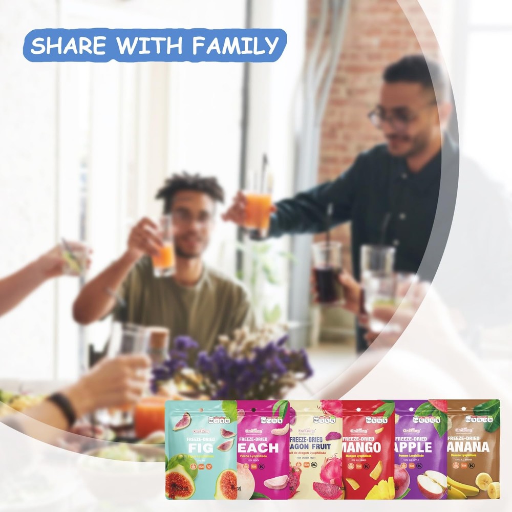 Freeze-Dried Mixed Fruit, 12 Pack Single-Serve Pack, Non GMO, Kosher, No Add ...