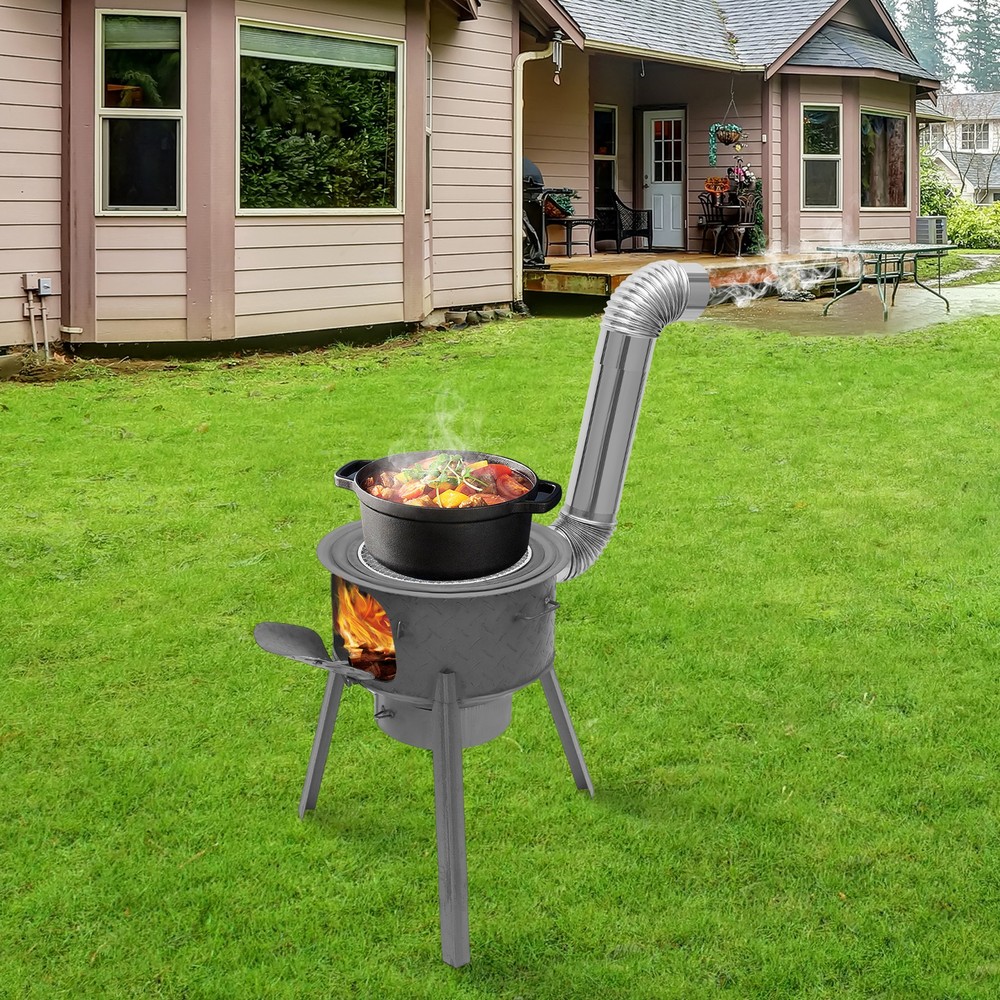Wood Burning Stove Sets Multi-function Portable Outdoor Camping/BBQ Cooking Kits