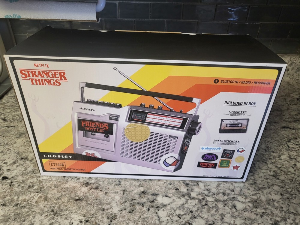 Stranger Things Crosley CT200B Cassette Bluetooth Radio Player