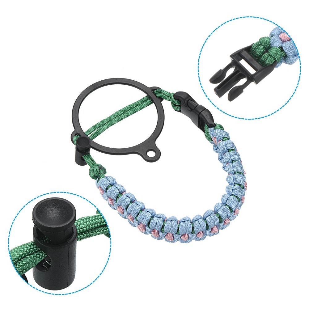 Water Bottle Holder, Paracord Handle Strap Carrier Light Blue