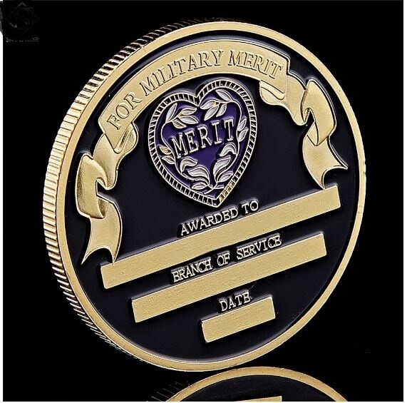 Purple Heart Challenge Coin with Case