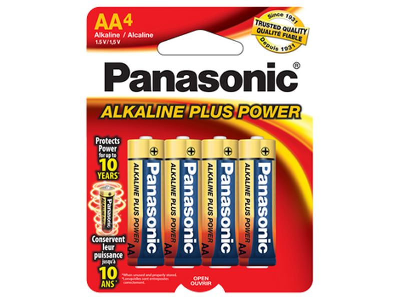 Panasonic AA 4 Pack Alkaline Power Batteries