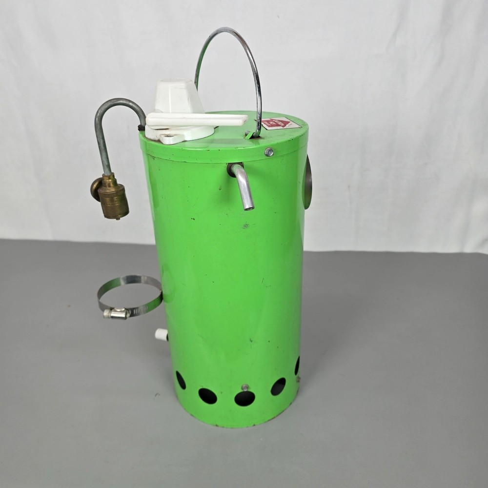 VTG Little Sizzle Portable Green White Propane Camping Water Heater Safety Valve