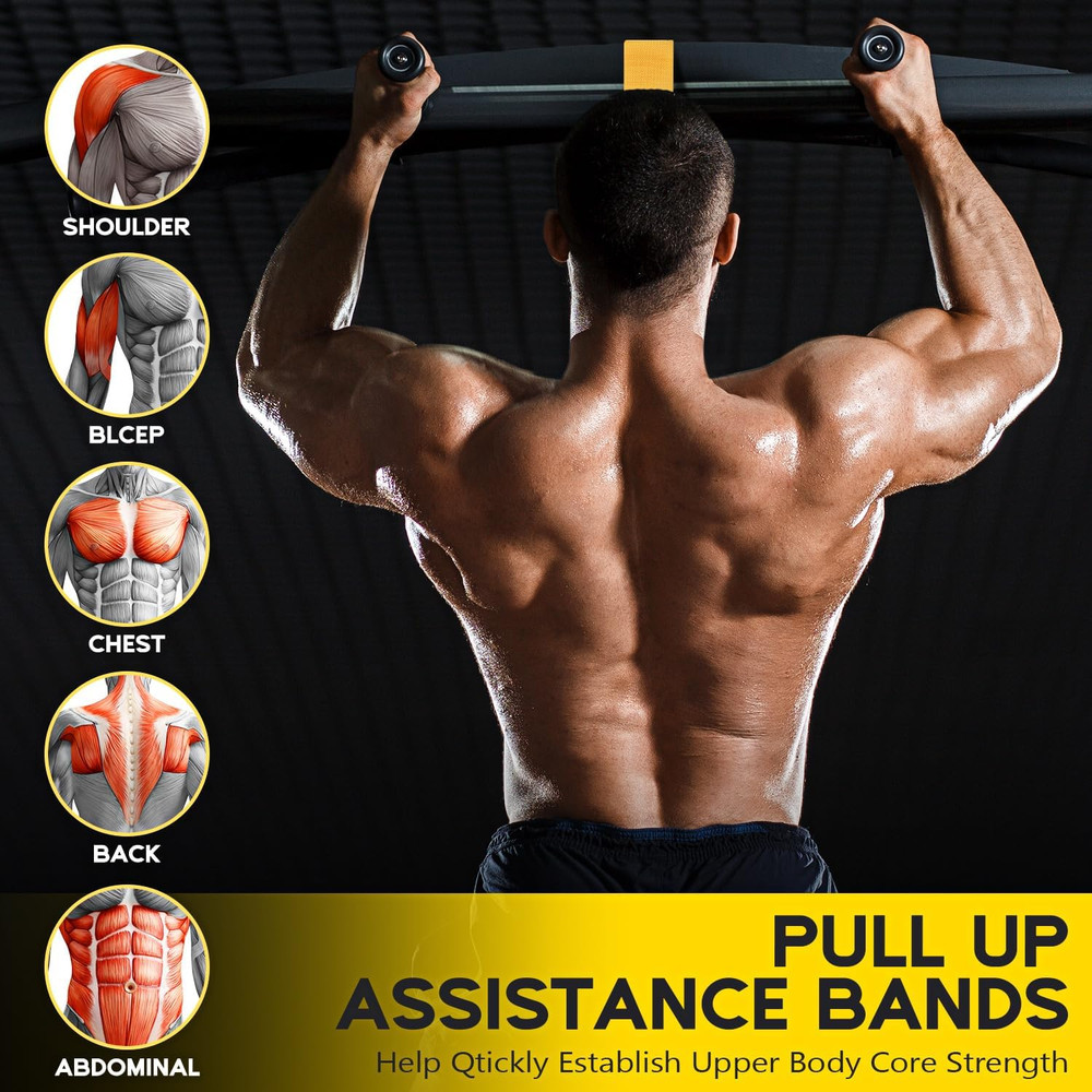 Pull up Assistance Bands, Adjustable Heavy Duty Resistance Band for Pull Up, 3 P