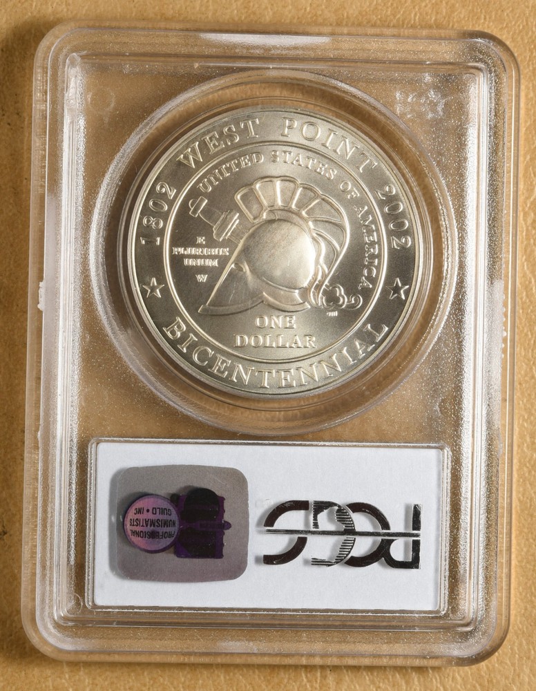 2002 West Point Commemorative Silver Dollar PCGS MS70