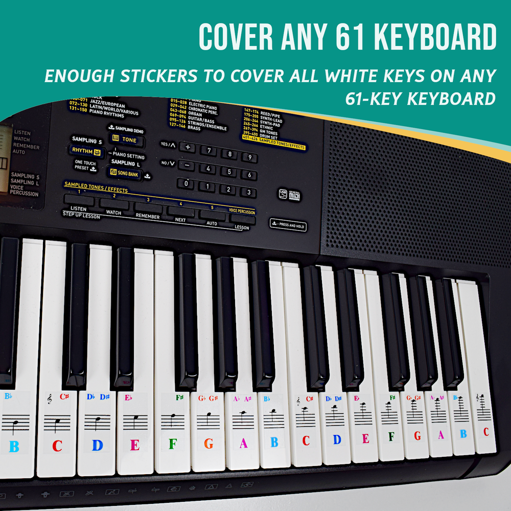 Piano Sticker for 61 Key Keyboards