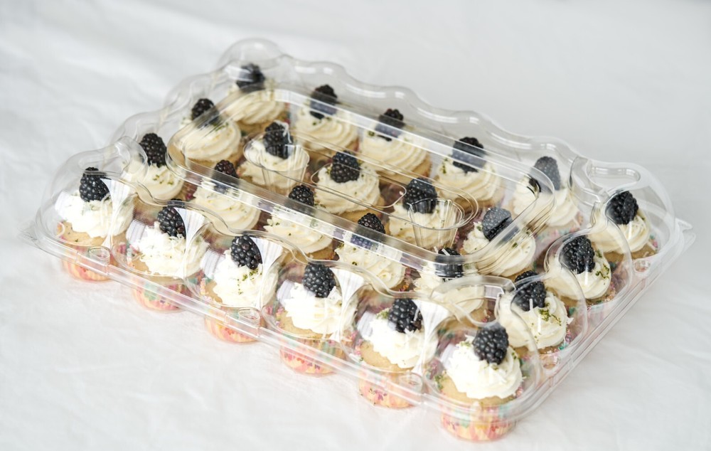 CUPCAKE CONTAINERS STACKABLE 24 COMPARTMENT -10 PACK CUPCAKE BOX CARRIER HOLDER