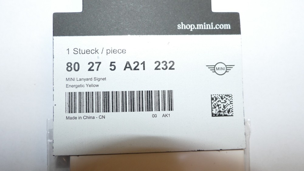 MINI Lanyard Yellow 80275A21232