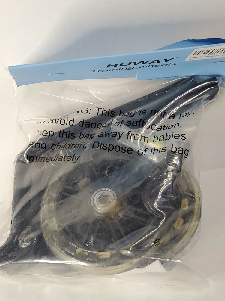 HUWAY Training Wheels for Children's Bicycle , Stabilizer, Clear / Black