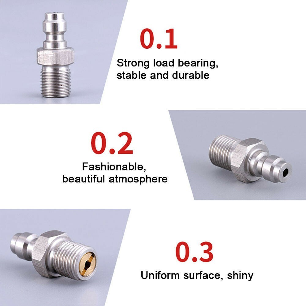 M10/1 Quick Disconnect 8mm Male-Thread Coupler-Plug Fitting PCP Fill Nipple TOOL