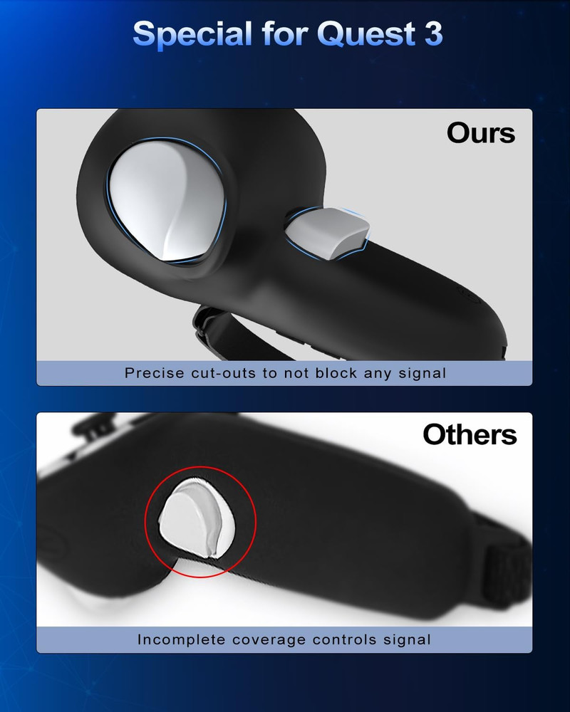 Controller Grip for Meta Quest 3S Oculus Quest 3 VR Accessories Grips Cover for
