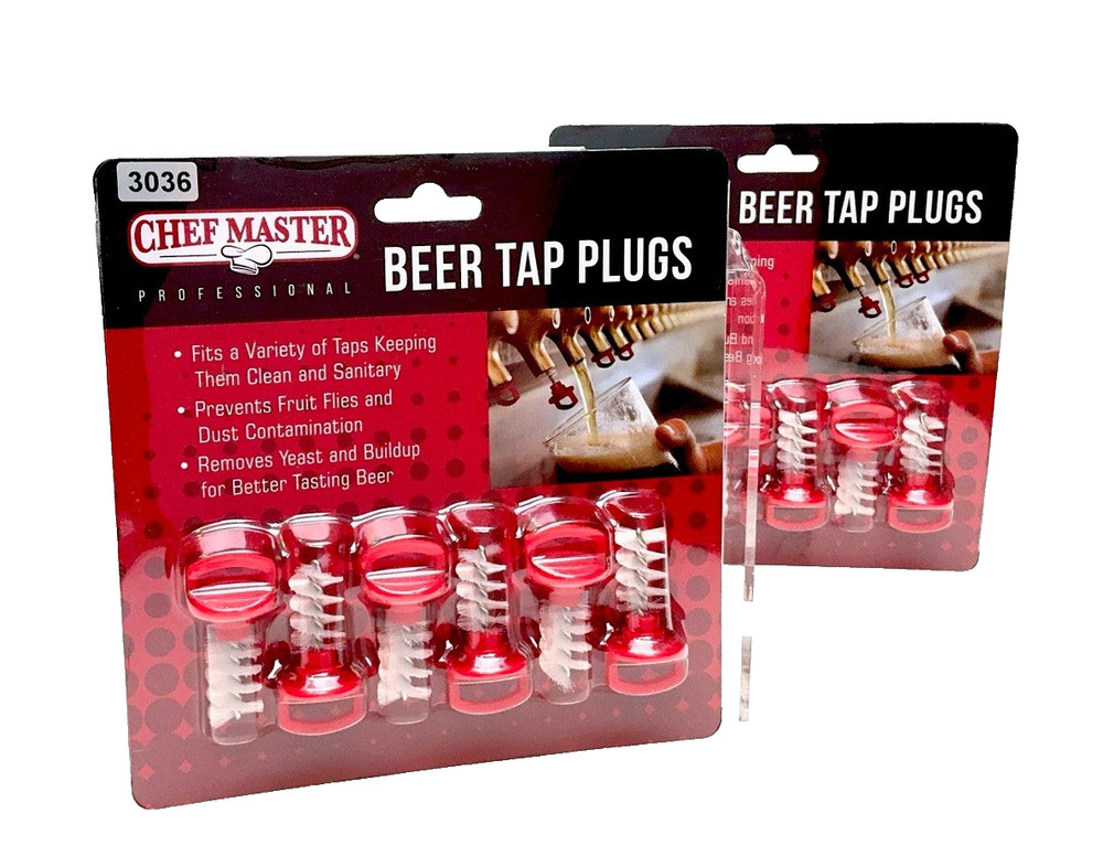 Chef Master Beer Tap Plugs Six Pack Professional Bar Accessory