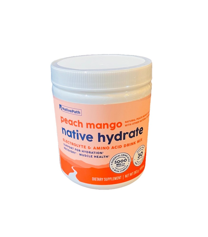 Zero Sugar Electrolyte Powder for Hydration with BCAAs Peach Mango