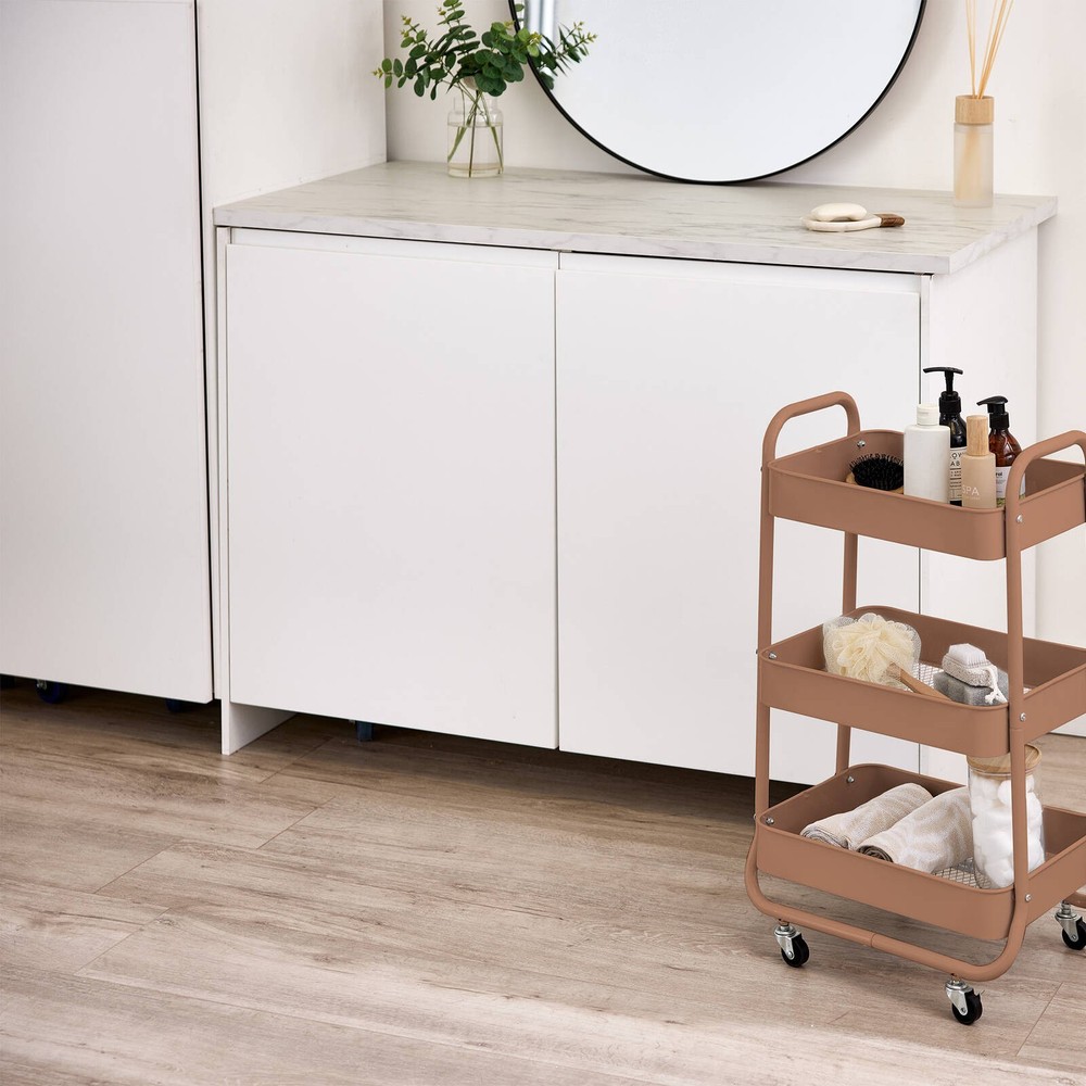 EzyStorage Terracotta Kozo 3 Tier Utility Trolley