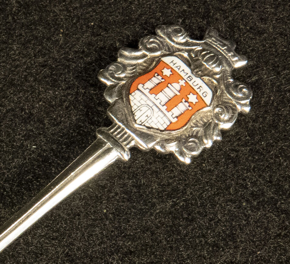 Souvenir Spoon 800 Silver Hamburg 10.6g 4"