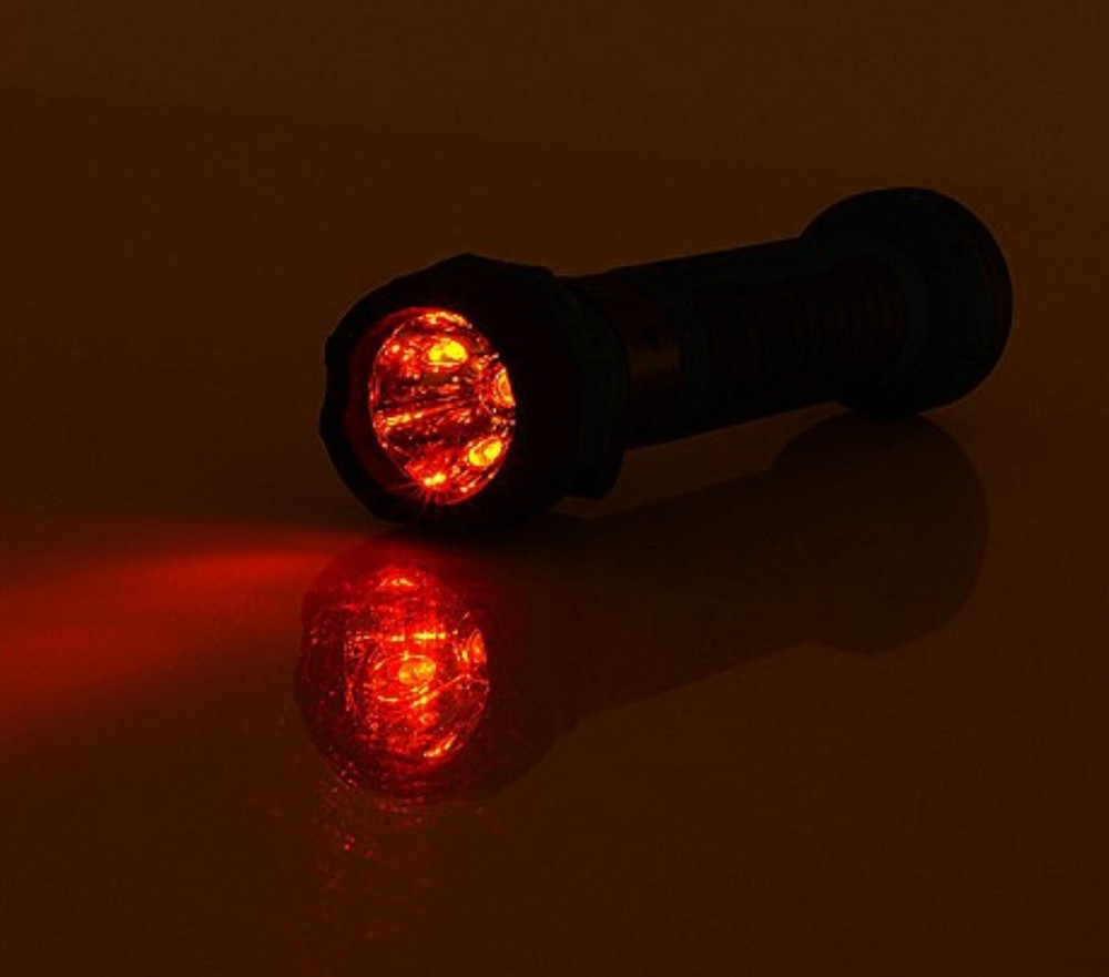 MobilePower LED Flashlight Charcoal Red Green Blue Work Light Hazzard Flashing