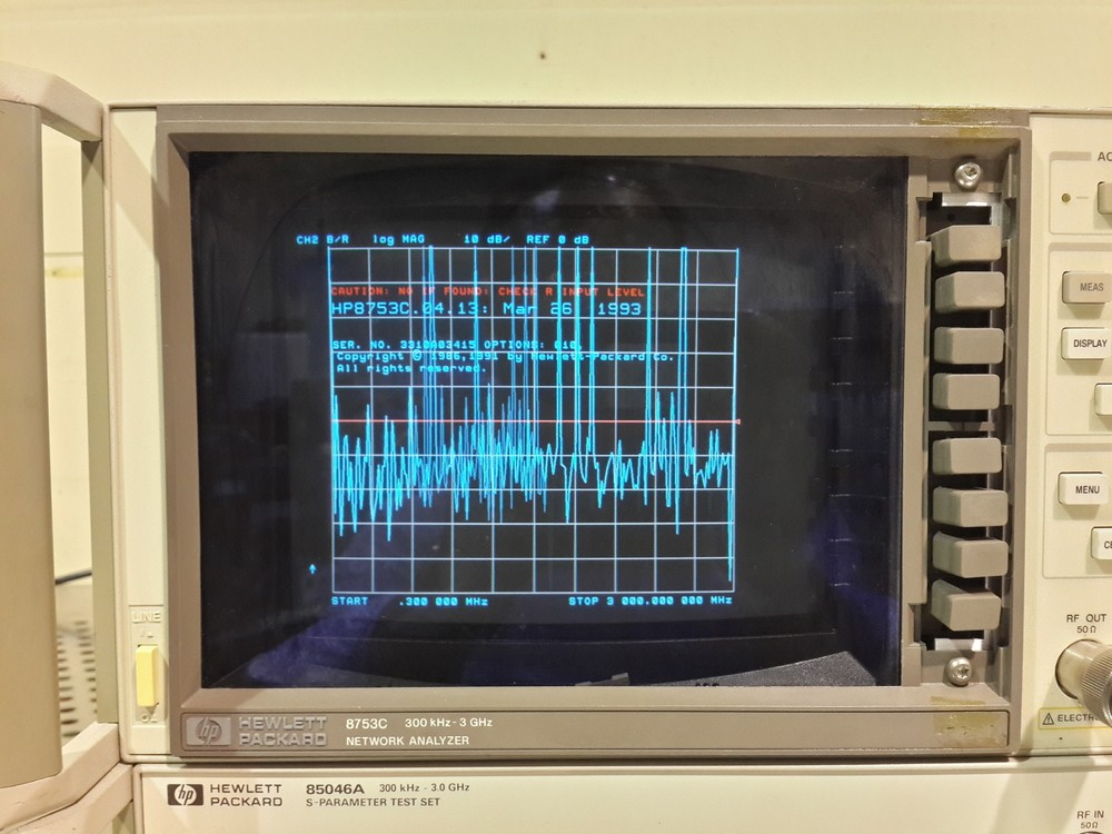 Used HP Agilent 8753C Network Analyzer with 85046A S-Parameter Test Set