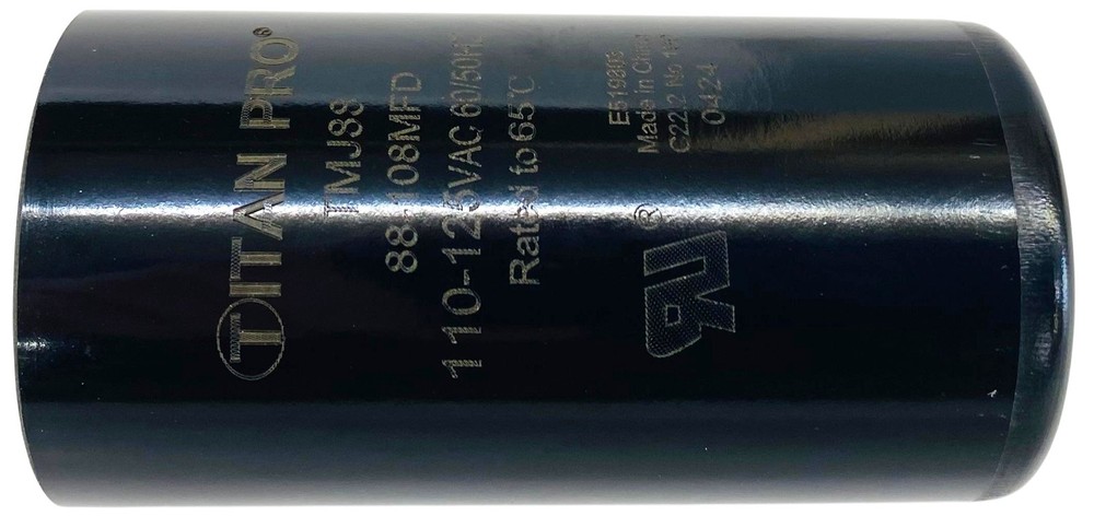 TMJ88, Packard Start Capacitor, Round, 88-108 Mfd., 110-125 Volt
